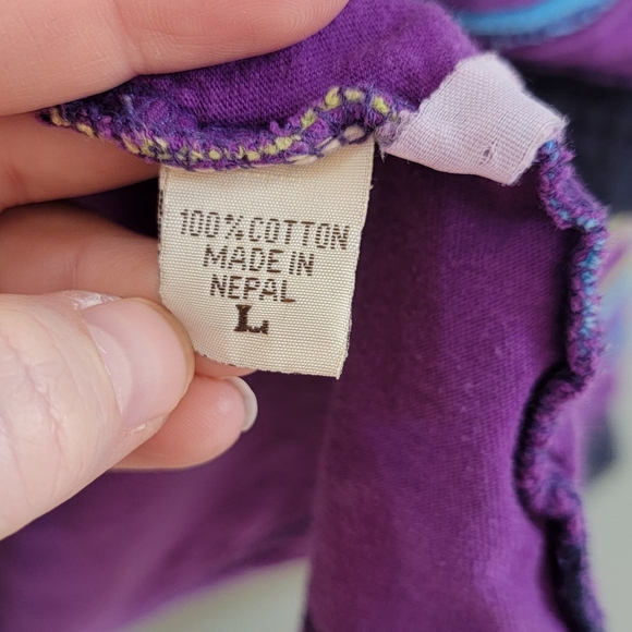 Vintage Karma Circle Womens Boho Gypsy Burnout Woodstock Hippie Top Size Large - Picture 2 of 13